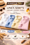 Combo Set 4 Linen Shirts Combo Pack (4 Shirts)