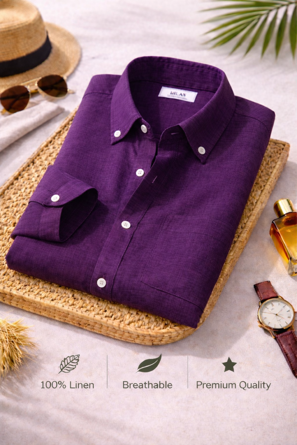 Combo Set 4 Linen Shirts Combo Pack (4 Shirts)