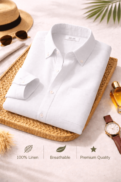 Combo Set 4 Linen Shirts Combo Pack (4 Shirts)